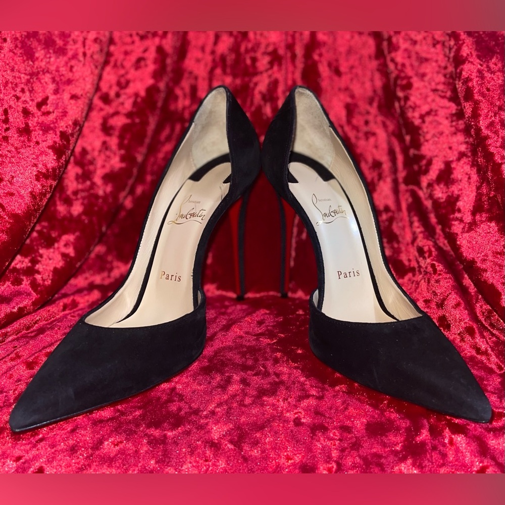Christian Louboutin Iriza Black Suede Heels